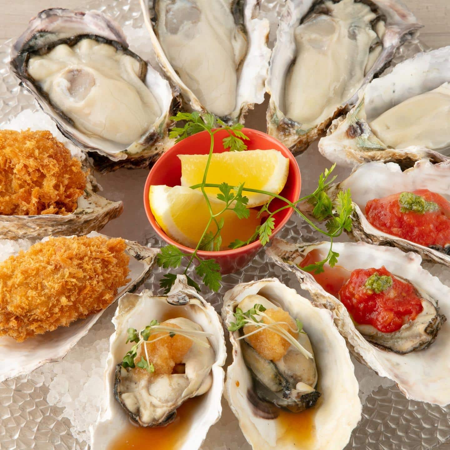 『オイスタープレート』神戸牡蠣/神戸オイスター/神戸ディナー/mosaic /夜景